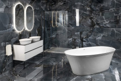 FLORINA volně stojící vana litý mramor, 170x80x61cm, bílá (93858) (5)