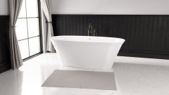 FLORINA volně stojící vana litý mramor, 170x80x61cm, bílá (93858) (7)