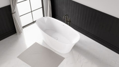 FLORINA volně stojící vana litý mramor, 170x80x61cm, bílá (93858) (8)