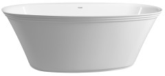 FLORINA volně stojící vana litý mramor, 170x80x61cm, bílá (93858) (10)