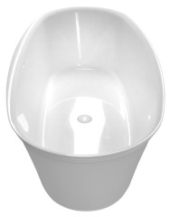 FLORINA volně stojící vana litý mramor, 170x80x61cm, bílá (93858) (11)