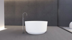 ESTATIS volně stojící vana litý mramor ø110x51cm, bílá mat (93868) (3)