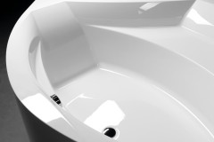 ROSANA MONOLITH rohová vana 146x146x63cm, bílá/černá (63119MB) (4)