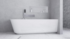 SUSSI R rohová stojící vana, litý mramor 150x70x50cm, bílá (93231R) (3)