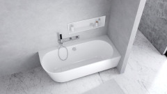 SUSSI R rohová stojící vana, litý mramor 150x70x50cm, bílá (93231R) (6)