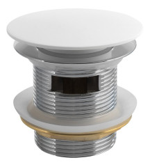 Vanová výpust 6/4", click-clack, rockstone, bílá mat (72195) (4)