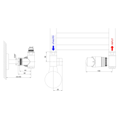 WICHER ECK COMBI připojovací sada termostatická rohová, chrom (600.321.1)