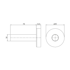 WICHER krycí rozeta kulatá, pár, bílá (600.316.4)