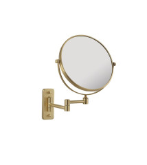 GAIA kosmetické zrcátko závěsné, Ø 230mm, oboustranné, zlato mat (CO202488)