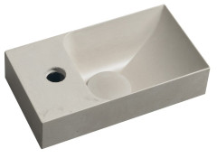 PICCOLINO betonové umývátko 30,8x17cm, baterie vlevo, písková (PK30014)