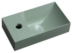 PICCOLINO betonové umývátko 30,8x17cm, baterie vlevo, zelená (PK30023)