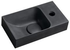 PICCOLINO betonové umývátko 30,8x17cm, baterie vpravo, antracit (PK30516)