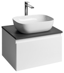 ALTAIR skříňka s deskou 58 cm, bílá/antracit břidlice (AI263-03)