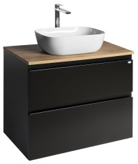 ALTAIR skříňka s deskou 78,5 cm, černá mat/dub emporio (AI680-01)