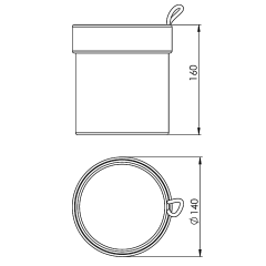 MALVA organizér na kosmetiku, šedá (100208)