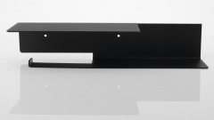 Držák toaletního papíru s poličkou š.35cm, černá mat (33214) (3)