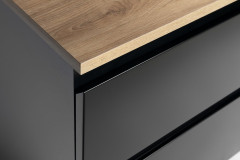 ALTAIR skříňka s deskou 78,5 cm, černá mat/dub emporio (AI680-01) (6)