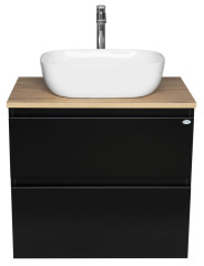 ALTAIR skříňka s deskou 68 cm, černá mat/dub emporio (AI670-01) (6)