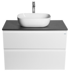 ALTAIR skříňka s deskou 87,5 cm, bílá/antracit břidlice (AI290-03) (4)