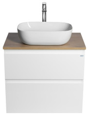ALTAIR skříňka s deskou 68 cm, bílá/dub emporio (AI270-02) (3)