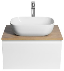 ALTAIR skříňka s deskou 62,5 cm, bílá/dub emporio (AI267-02) (4)