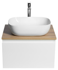 ALTAIR skříňka s deskou 58 cm, bílá/dub emporio (AI263-02) (5)