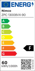 Černé LED zrcadlo 1400x700 se dvěma dotykovými senzory (ZPC 13008VX-90)