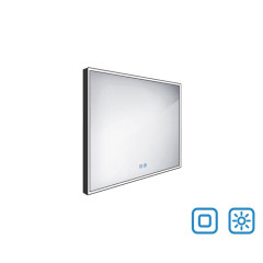 Černé LED zrcadlo 1000x700 se dvěma dotykovými senzory (ZPC 13004VX-90)