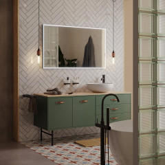 Černé LED zrcadlo 1000x700 se dvěma dotykovými senzory (ZPC 13004VX-90)