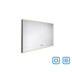 Černé LED zrcadlo 1000x700 se dvěma dotykovými senzory (ZPC 13004VX-90)