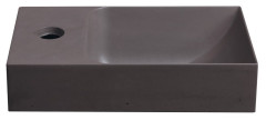 PICCOLINO betonové umývátko 30,8x17cm, baterie vlevo, tmavě hnědá (PK30015) (4)