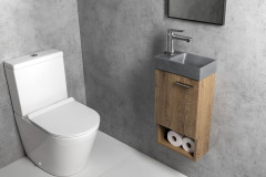 PICCOLINO betonové umývátko 30,8x17cm, baterie vlevo, šedá (PK30017) (7)