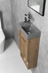 PICCOLINO betonové umývátko 30,8x17cm, baterie vlevo, šedá (PK30017) (8)
