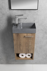 PICCOLINO betonové umývátko 30,8x17cm, baterie vlevo, šedá (PK30017) (9)