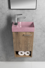 PICCOLINO betonové umývátko 30,8x17cm, baterie vlevo, růžová (PK30021) (7)