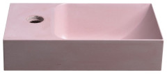 PICCOLINO betonové umývátko 30,8x17cm, baterie vlevo, růžová (PK30021) (8)