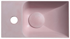 PICCOLINO betonové umývátko 30,8x17cm, baterie vlevo, růžová (PK30021) (9)