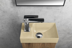 PICCOLINO betonové umývátko 30,8x17cm, baterie vlevo, žlutá (PK30022) (4)