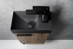 PICCOLINO betonové umývátko 30,8x17cm, baterie vpravo, antracit (PK30516) (5)