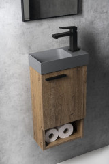 PICCOLINO betonové umývátko 30,8x17cm, baterie vpravo, šedá (PK30517) (4)