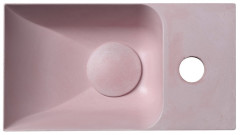 PICCOLINO betonové umývátko 30,8x17cm, baterie vpravo, růžová (PK30521) (9)