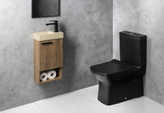 PICCOLINO betonové umývátko 30,8x17cm, baterie vpravo, žlutá (PK30522) (6)