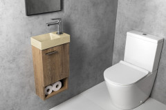 PICCOLINO betonové umývátko 30,8x17cm, baterie vpravo, žlutá (PK30522) (7)