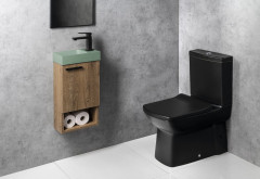 PICCOLINO betonové umývátko 30,8x17cm, baterie vpravo, zelená (PK30523) (6)