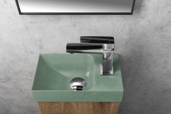 PICCOLINO betonové umývátko 30,8x17cm, baterie vpravo, zelená (PK30523) (7)