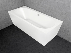 TIME GEMINI  XL - ZL  volně stojící vana 169 x 79 cm do rohu, levá, bílá (TIGEM169XL-ZL)