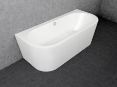 TIME GEMINI  XL - D  volně stojící vana 169 x 79 cm ke stěně, bílá (TIGEM169XL-D)