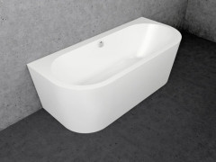 TIME GEMINI  XL - D  volně stojící vana 180 x 80 cm ke stěně, bílá (TIGEM180XL-D)