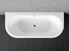 TIME GEMINI  XL - D  volně stojící vana 180 x 80 cm ke stěně, bílá (TIGEM180XL-D)