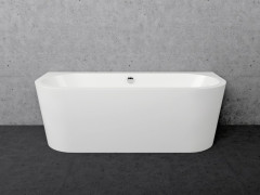 TIME GEMINI  XL - D  volně stojící vana 180 x 80 cm ke stěně, bílá (TIGEM180XL-D)